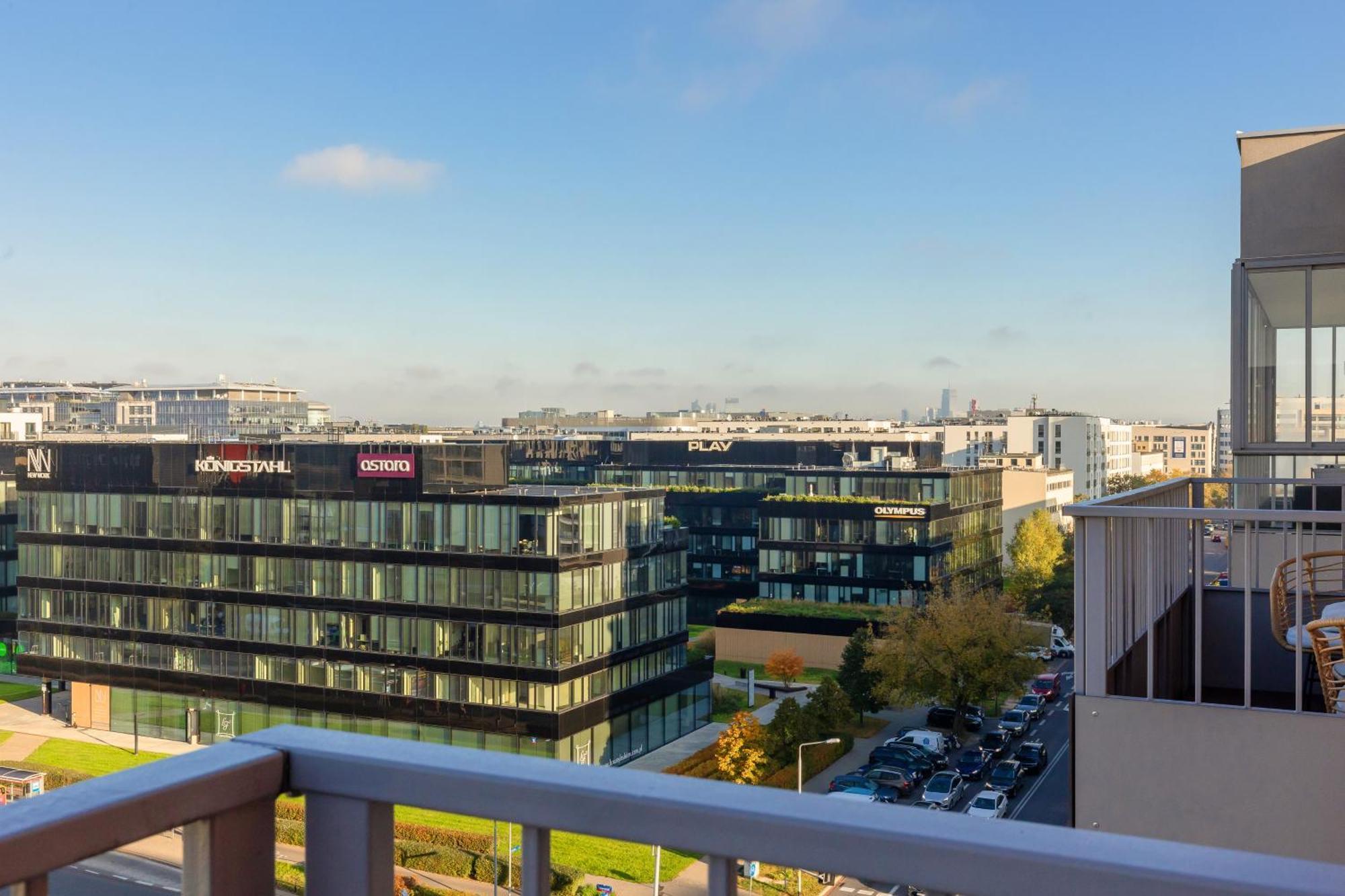 Elegant Apartments With Balcony & Parking Warsaw By Noclegi Renters Kültér fotó